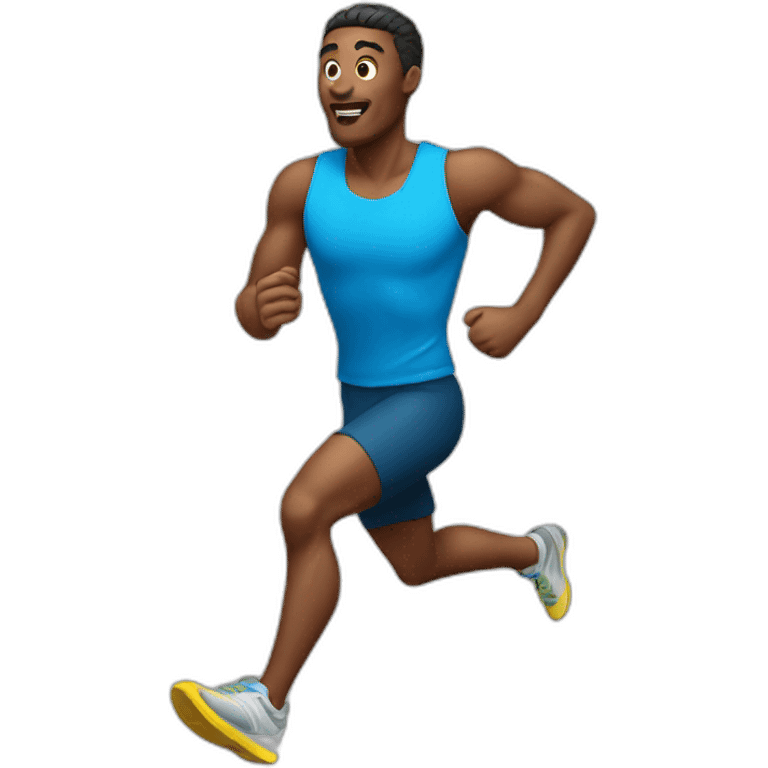 running guy looking back emoji