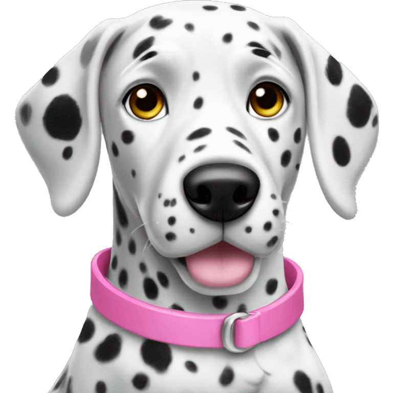 Dalmatian with pink collar emoji