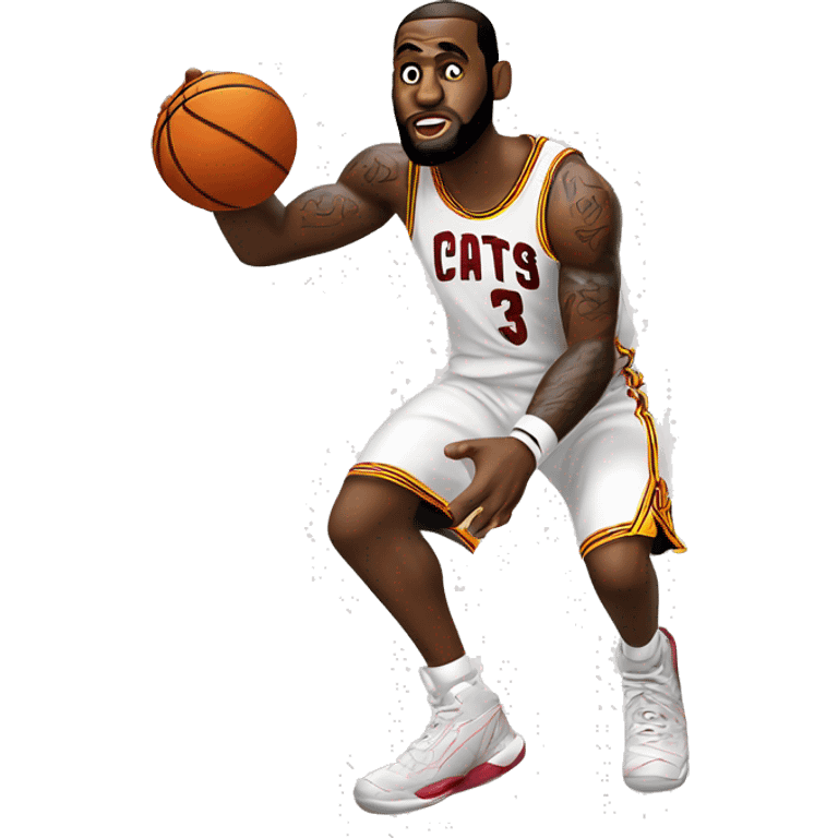 Lebron james shooting basketball emoji