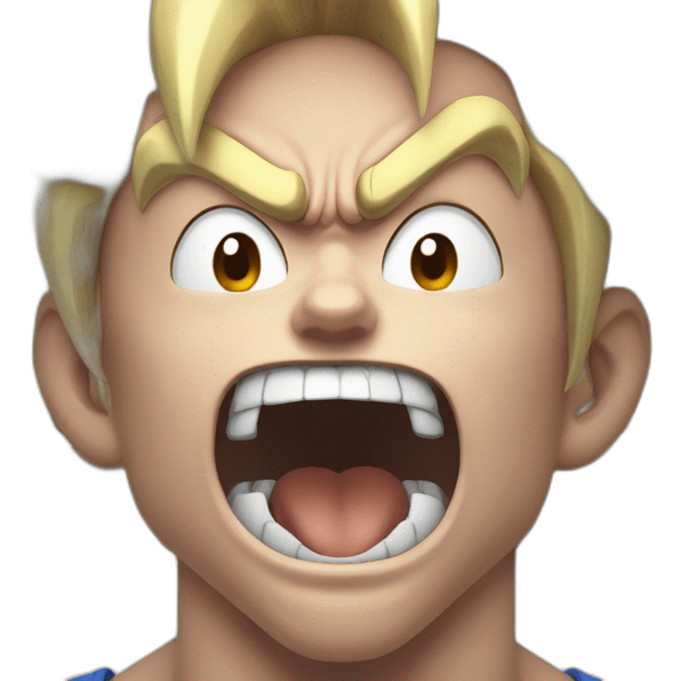 Goku screaming  emoji