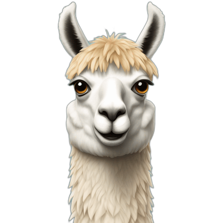 Animal llama xon texto "colifas" en la parte inferior emoji