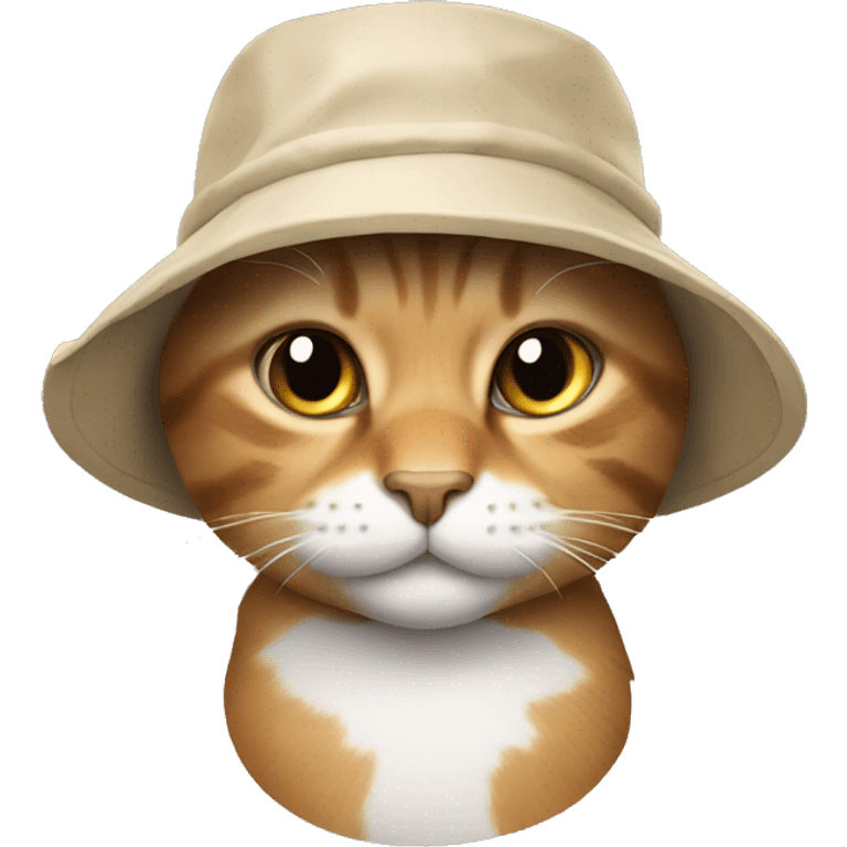 cat with a bucket hat emoji