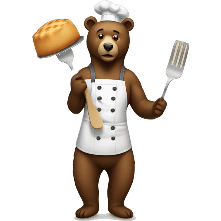 The bear is a cook emoji