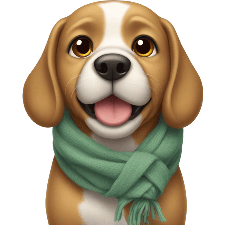 Doggy wearing a scarf  emoji