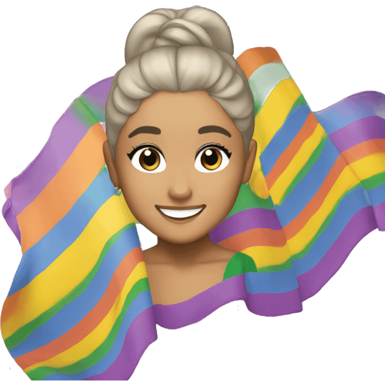 Ariana grande waving pride flag emoji