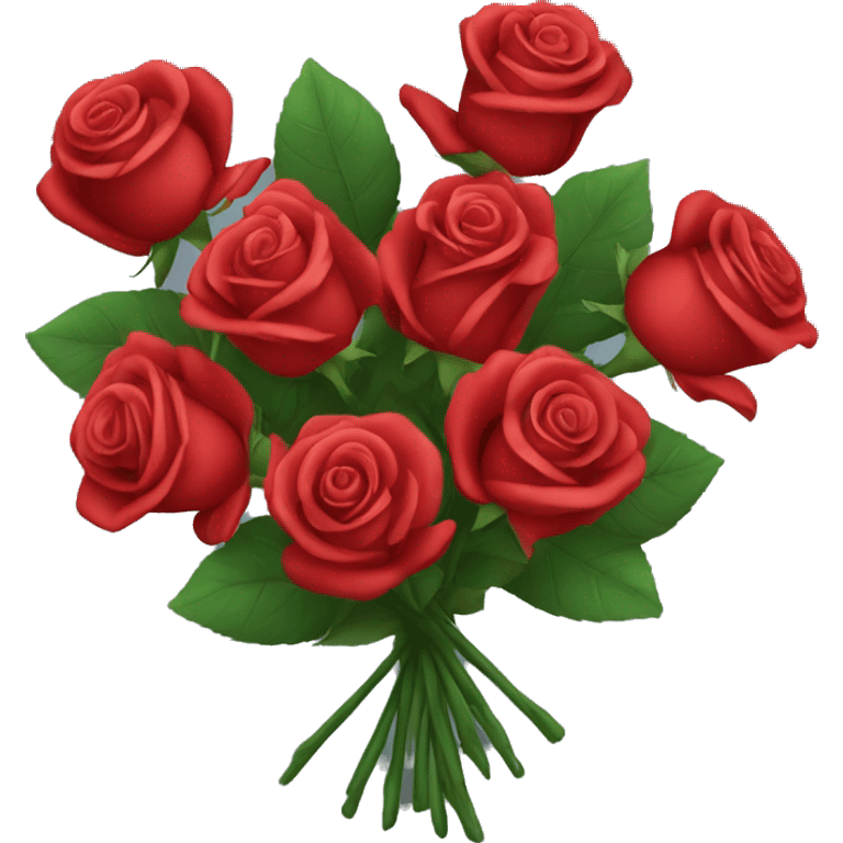 red rose bouquet  emoji