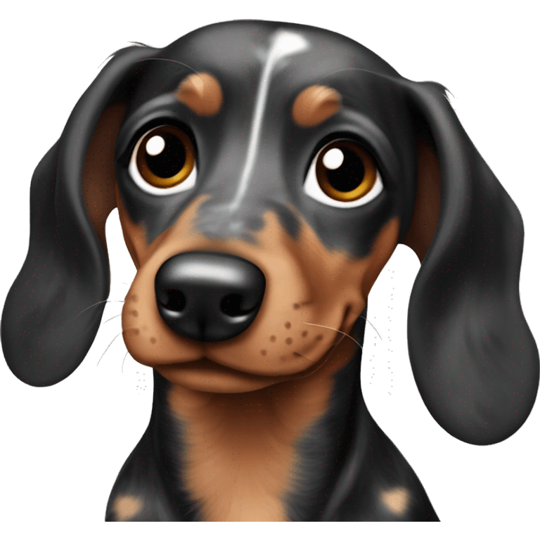 Black Merle mini dachshund  emoji