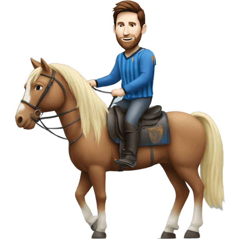 Messi sur un cheval emoji