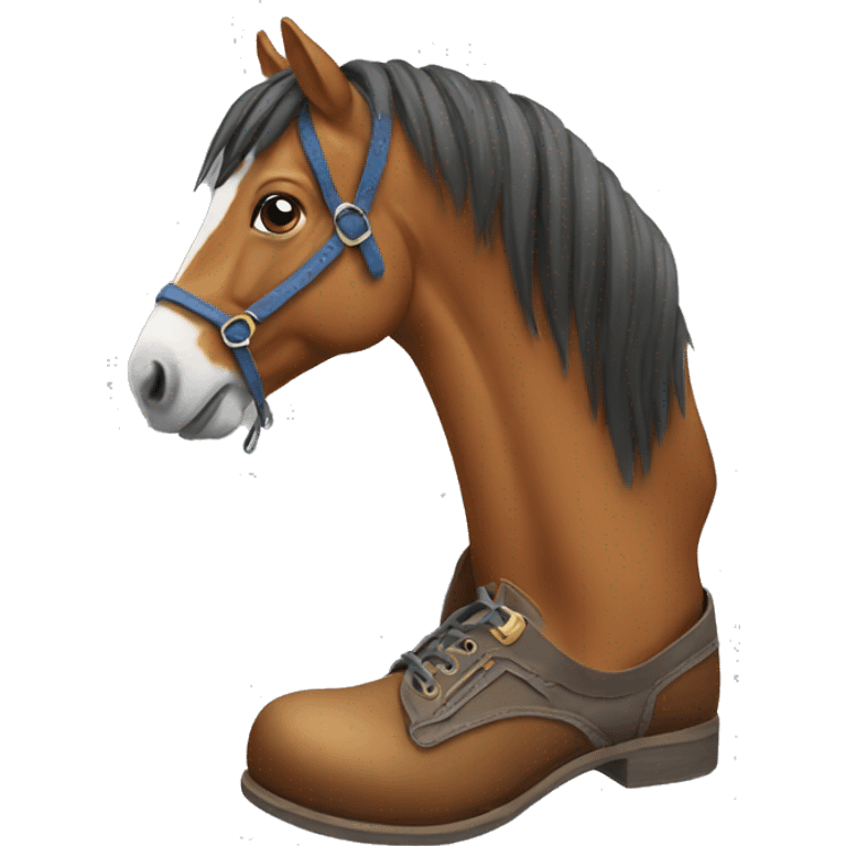 Horse with shoes emoji