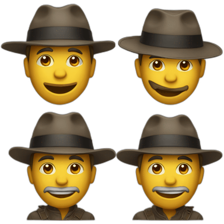 letra M com chapeu emoji