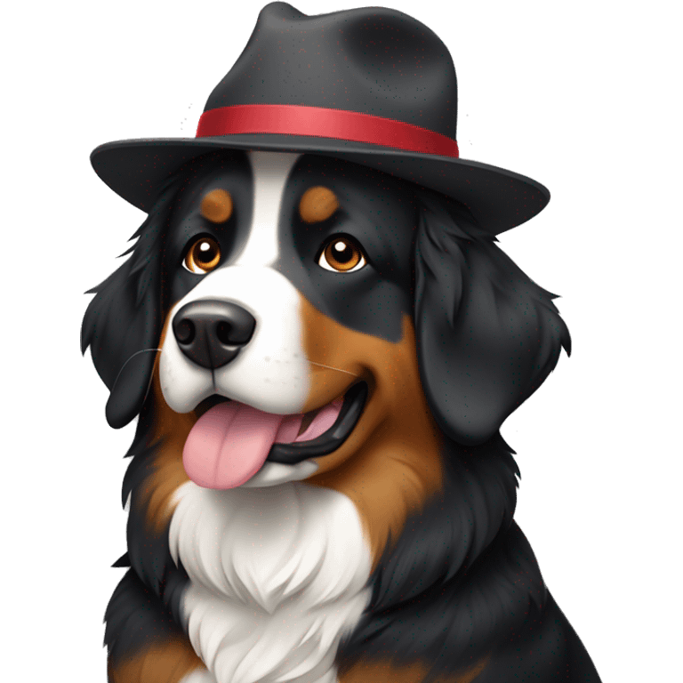 Bernese dog wearing a hat  emoji