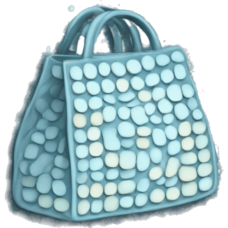 Pastel blue Sequin bag  emoji