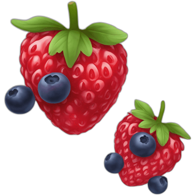 Fraise framboise myrtille  emoji