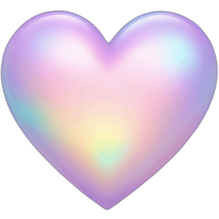 Pastel iridescent heart emoji