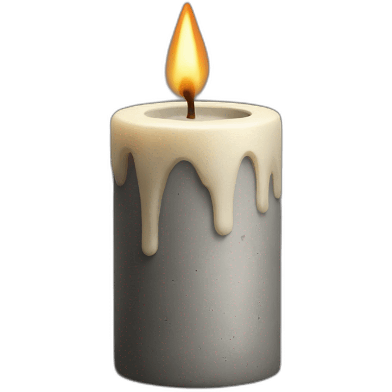 candle in a concrete vesssel emoji