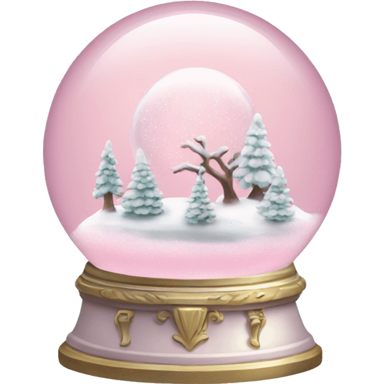 Pastel pink snow globe emoji