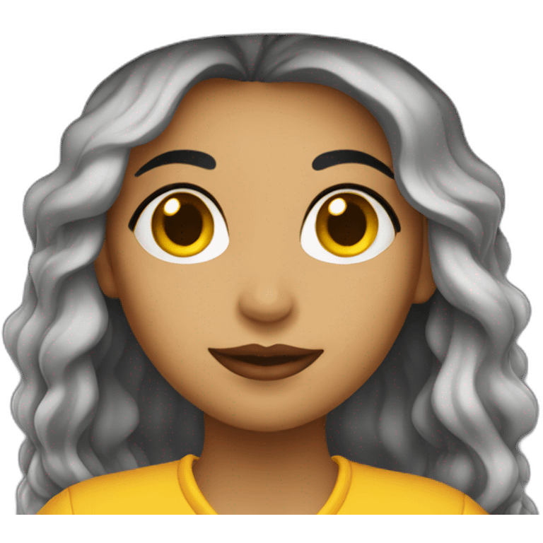 latina witch with yellow highlight emoji