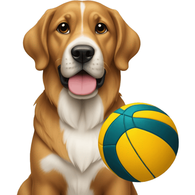 köpek ve voleybol emoji