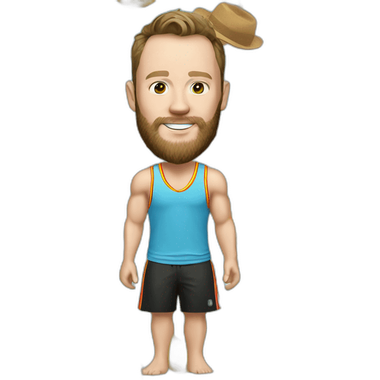 Jonathan Toews as beach bum with beard emoji