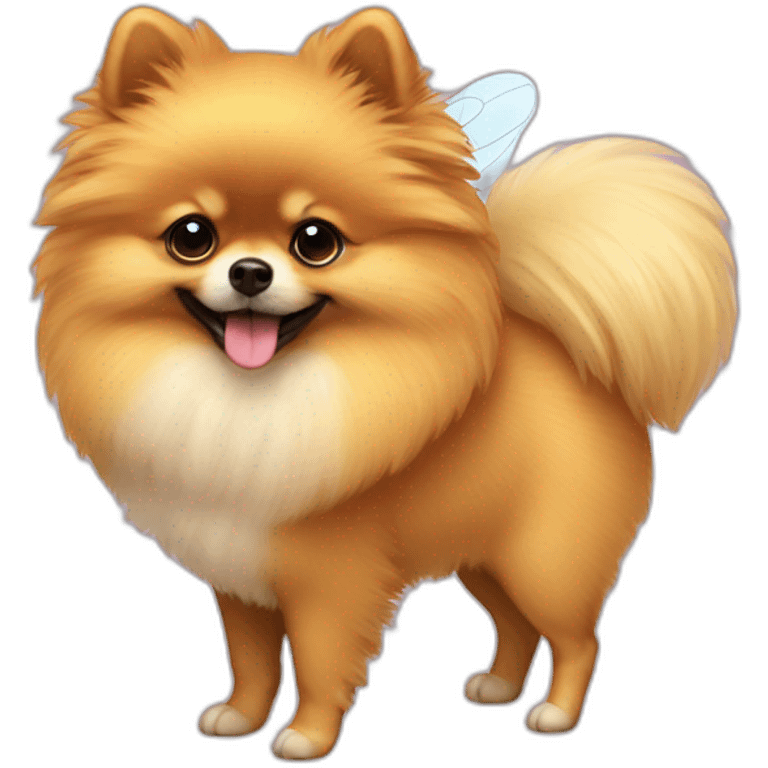 Pomeranian pretend to be a bee emoji