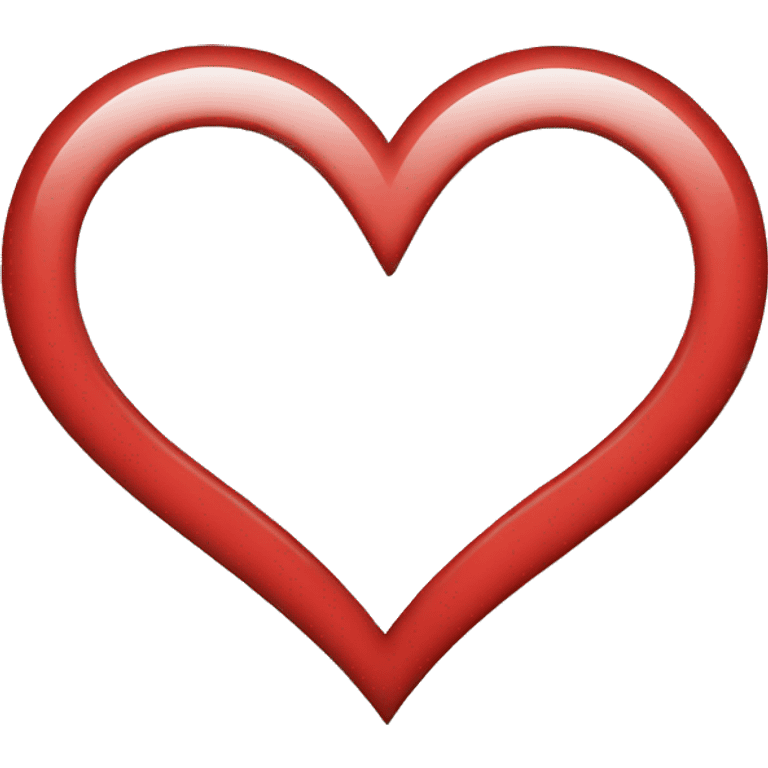 heart with black outline and red inside emoji