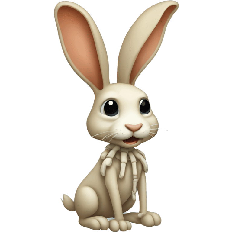 rabbit skelet emoji