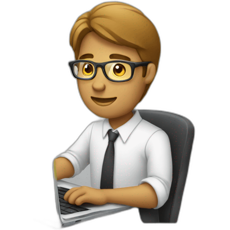 man working in a laptop emoji