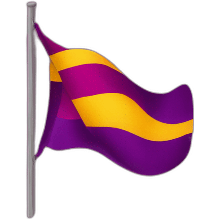 bandera roja amarilla y morada emoji