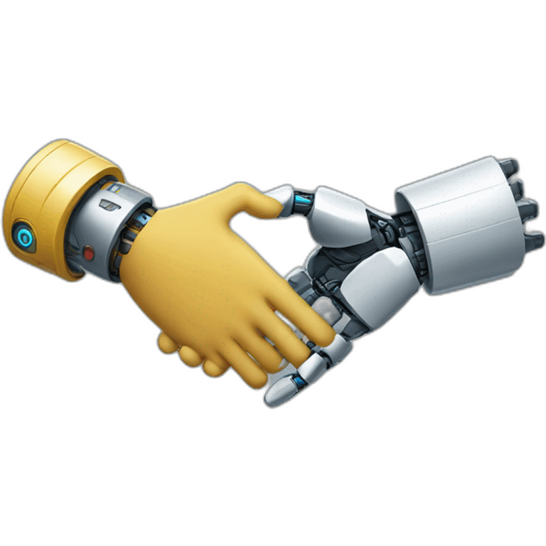 human and robot handshake emoji