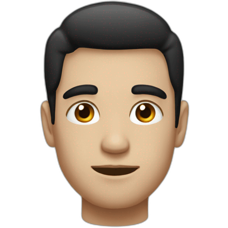 guy with black hair and eye emoji