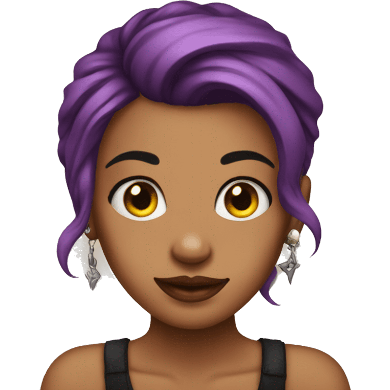 Girl with tattoos and piercings  emoji