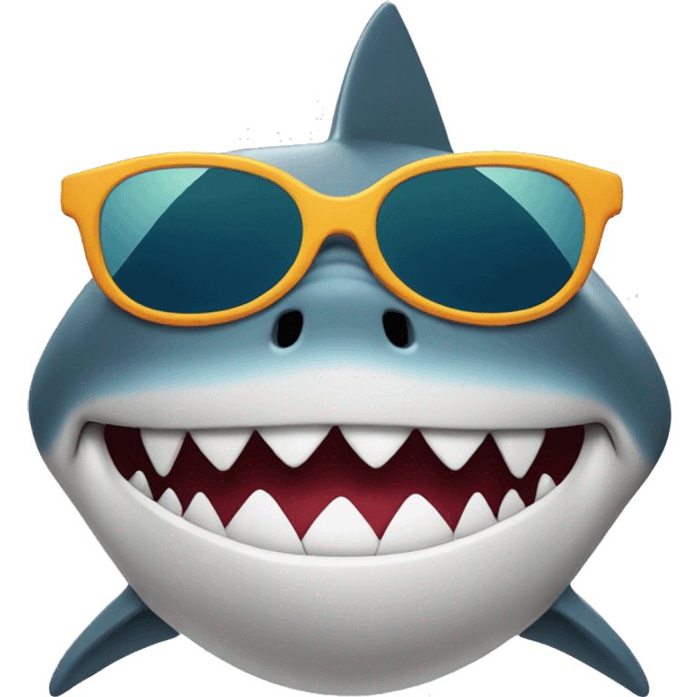 Shark with sun glasses emoji