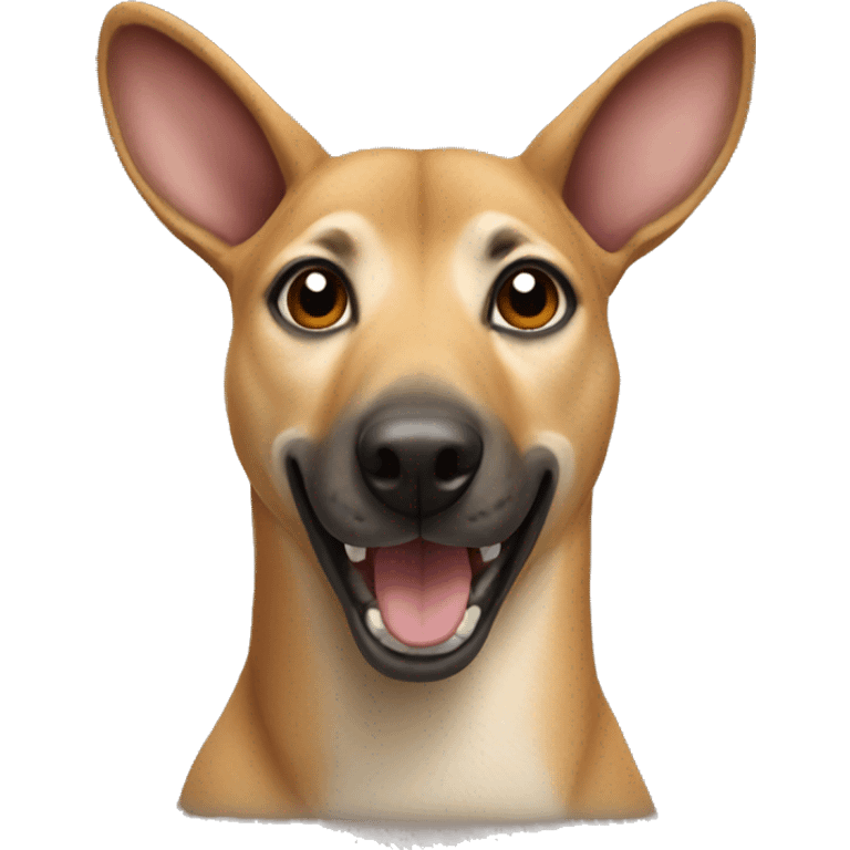 Create a hybrid between a dog and a kangaroo emoji