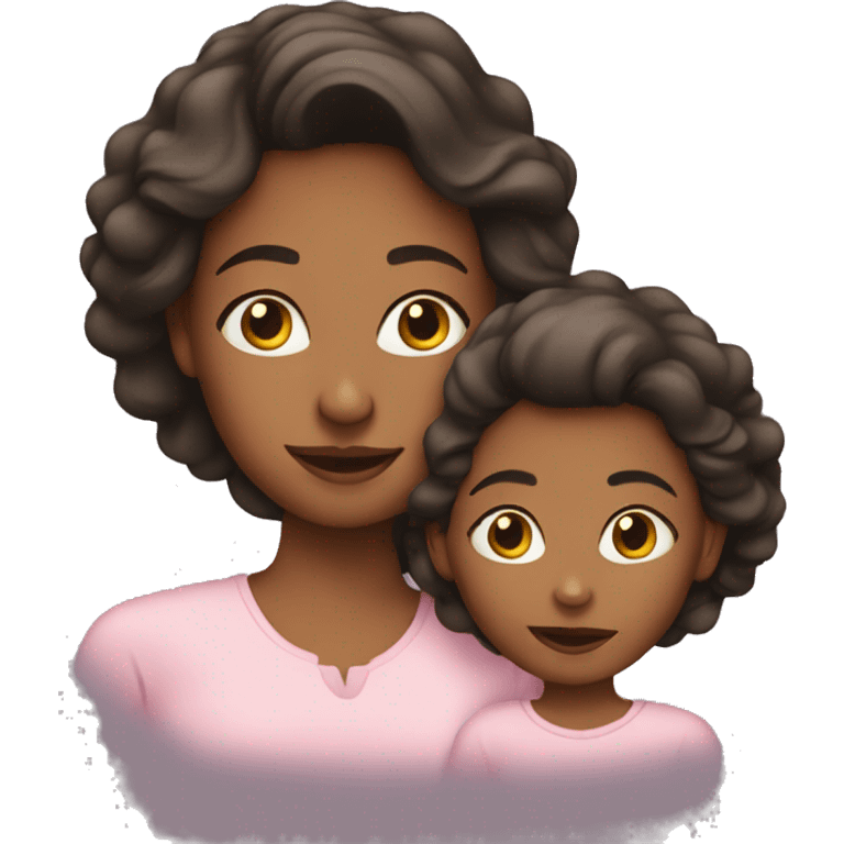 mother and daughter  emoji