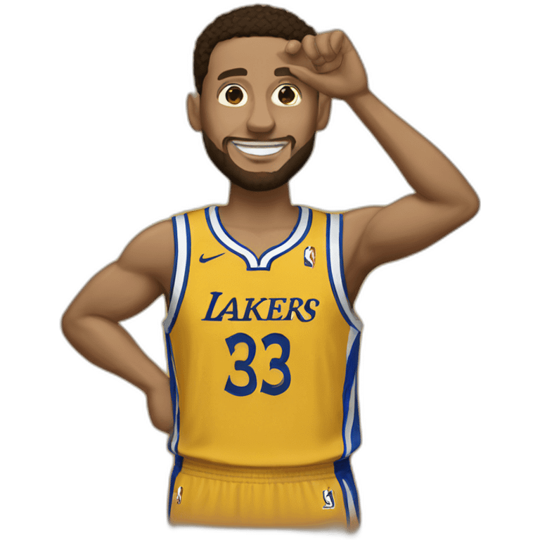 Curry qui tire a 3 points emoji