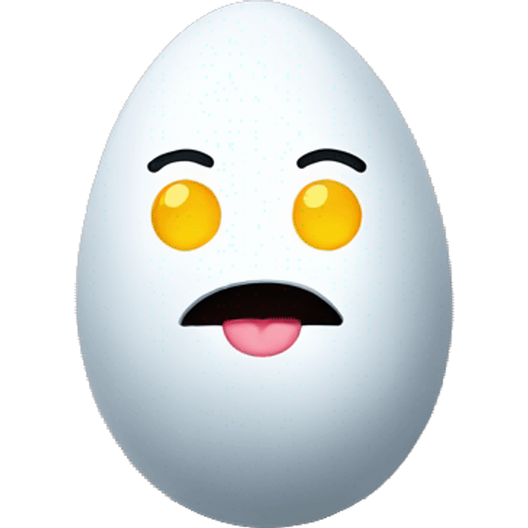 Egg on a hot sidewalk emoji