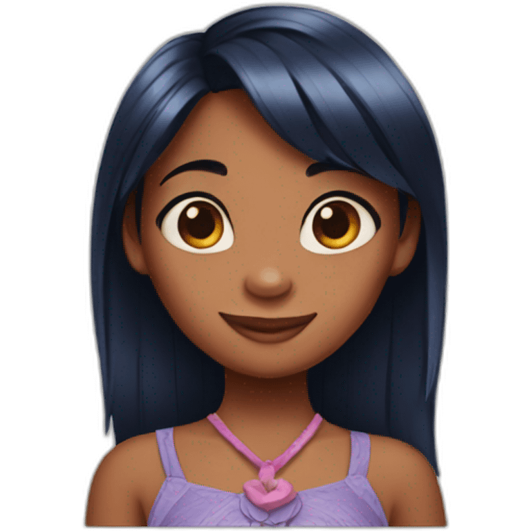 Lilo and Stitch black girl emoji