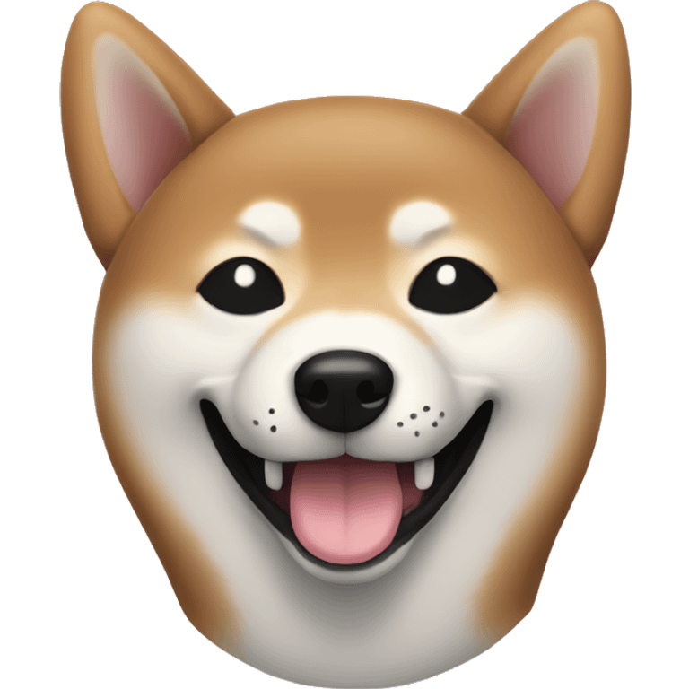 black Shiba inu smile, eyes closed  emoji