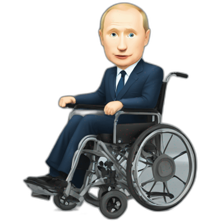 putin wheelchair on stairs emoji