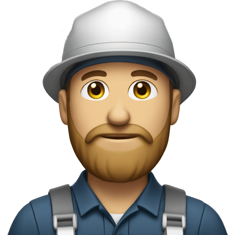 maintenance worker with beard and hat emoji