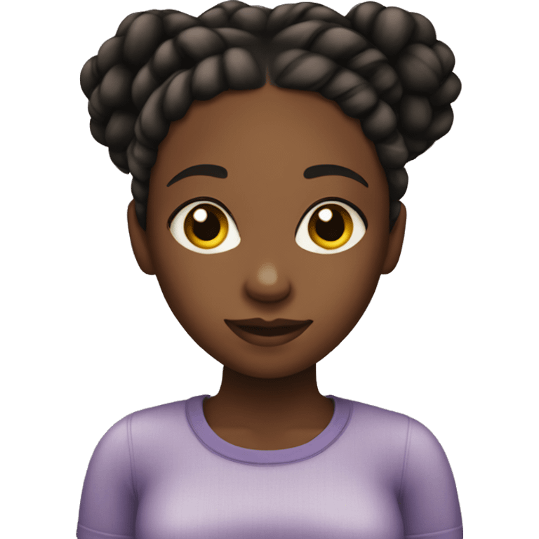 black girl with braids emoji