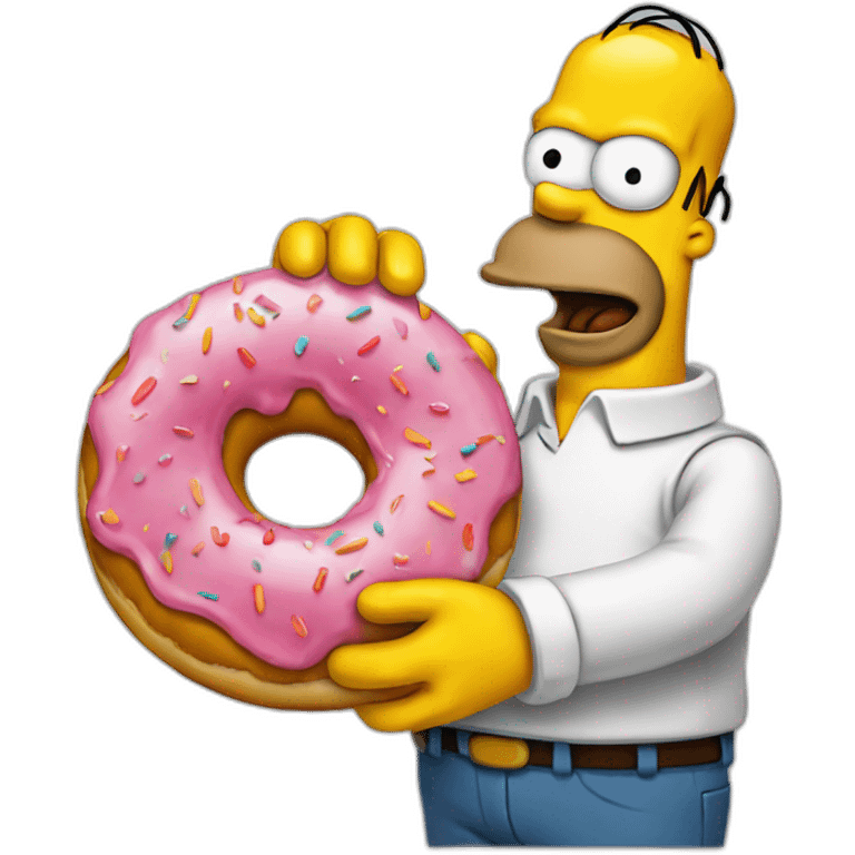 Homer eat a donut emoji