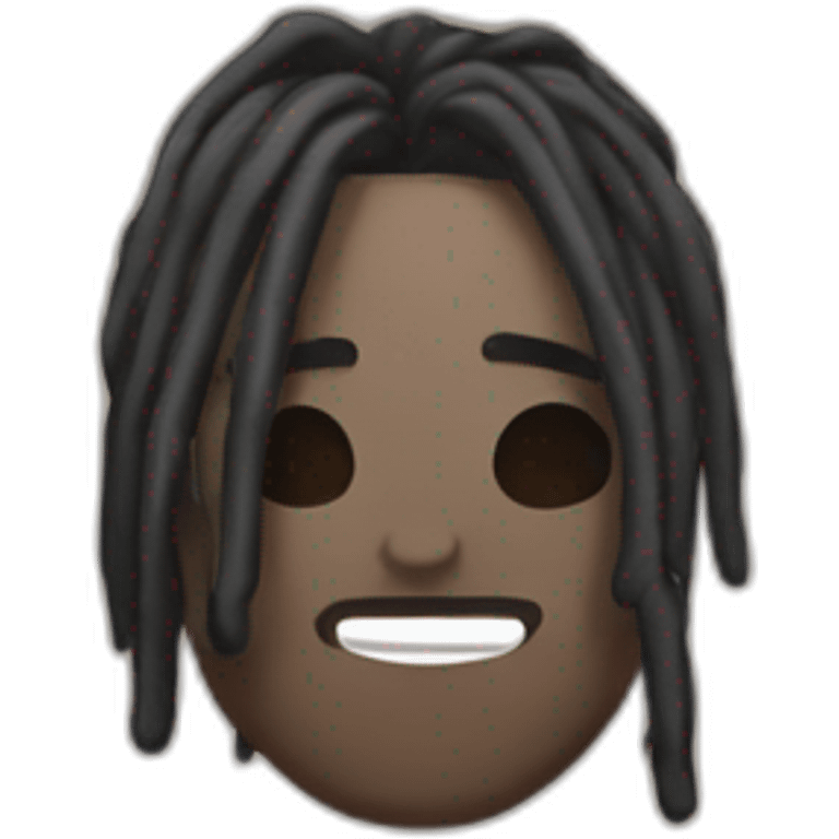 emoji with black and white dreads emoji