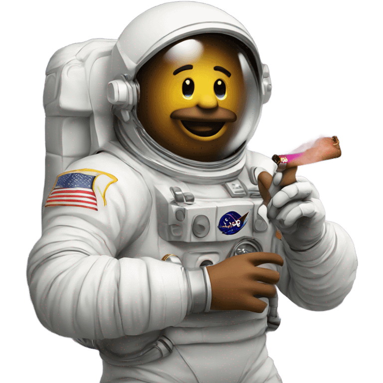 Astronaut with a cigar emoji