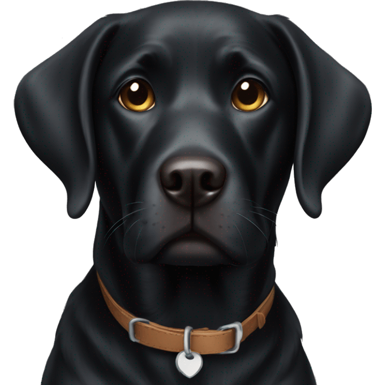 Black lab dog  emoji