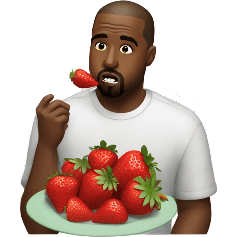 Kanye west eating strawberries  emoji