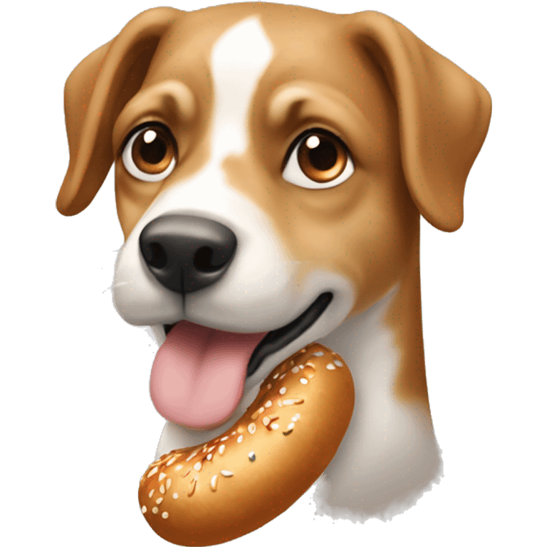 Simit ile köpek emoji