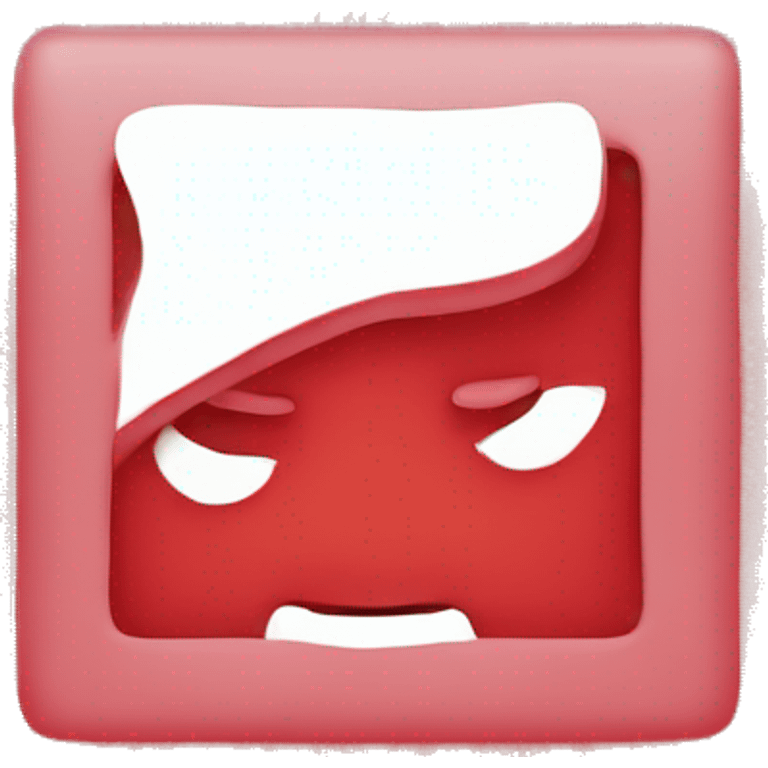 Red sinewave in a square emoji