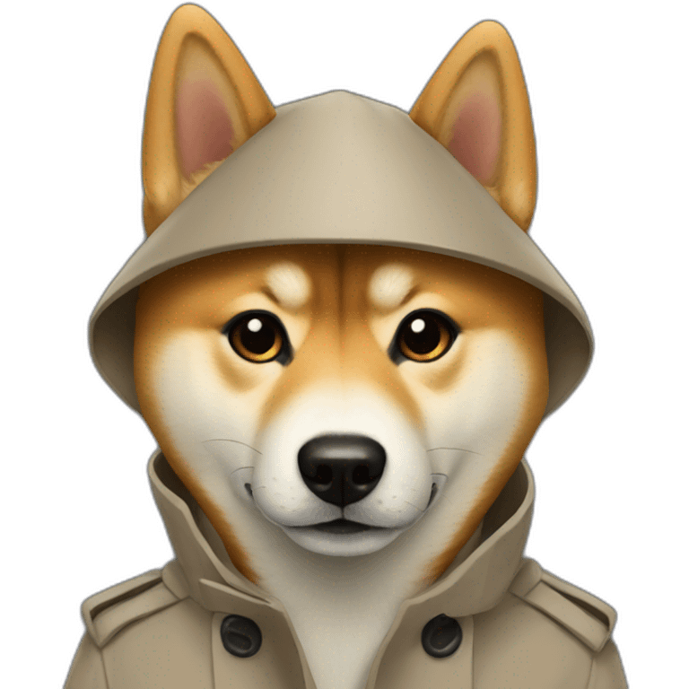 shiba inu in trenchcoat emoji