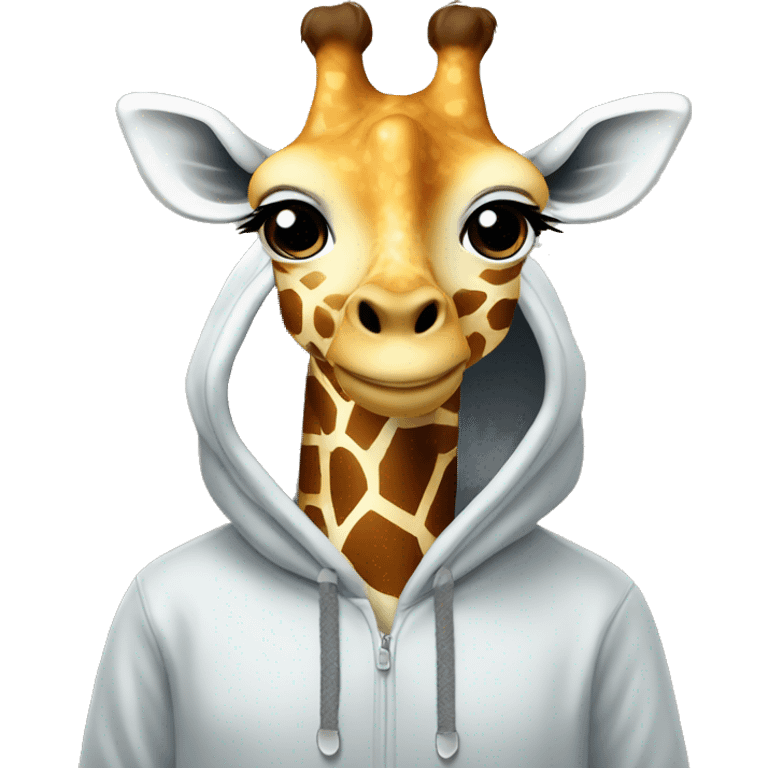 Giraffe wearing a hoodie emoji